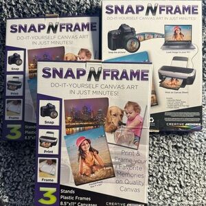 Snap N Frame - 8 1/2 x 11 canvas - snap a picture then frame - 9 frames total